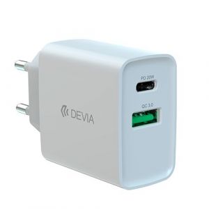 CARICA BATTERIA 2 USCITE RAPIDO pd+qc usb-c+usb-a 20 watt