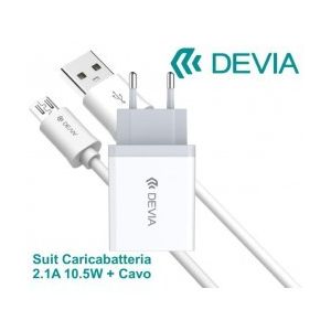 SUIT CARICA BATTERIA 2.1A E CAVO M-USB ANDROID