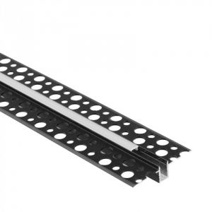 PROFILO GPW02 DA INCASSO - PARAL. NERO + OPALINO - 2MT