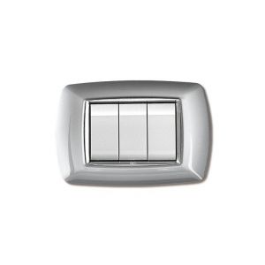 PLACCA LIFE 3P ALLUMINIO CHIARO