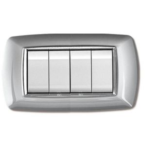 PLACCA LIFE 4P ALLUMINIO CHIARO
