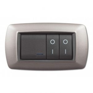 PLACCA LIFE 4P ACCIAIO SATINATO