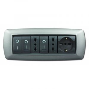 PLACCA LIFE 7P ACCIAIO SATINATO