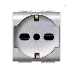 PRESA LIFE UNEL BIPASSO 10-16A TEC                          