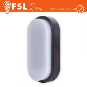 PLAFONIERA LED OVALE NERA 15W 4000K IP54