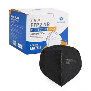 MASCHERINA PROTETTIVA M/USOFFP2 nera conf.20 pz