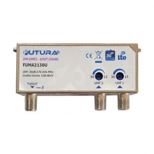AMPLIF. DA PALO 2ING. 1OUT - 30DB 5G - FUTURA