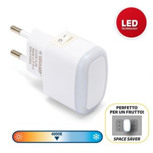 PUNTO LUCE CON "ON/OFF" - BIANCO