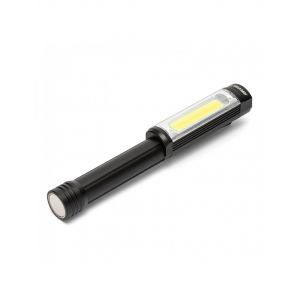 TORCIA LED IN ALLUMINIO COB 3W + FLASH ROSSO + MAGNETE