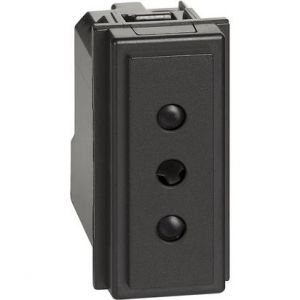 L.NOW - PRESA 2P+T 10A 250VAC NERA