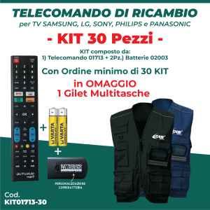 KIT 30 TELECOMANDO UNIVERSALE MAGIC 5 + GILET OMAGGIO