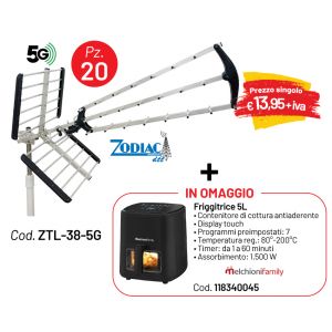 KIT 20 ANTENNE 38 ELEMENTI + FRIGGITRICE 5 L IN OMAGGIO