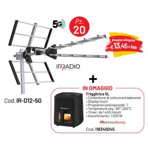 KIT 20 ANTENNE 12 ELEMENTI + FRIGGITRICE 5 L IN OMAGGIO