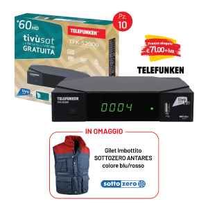 KIT 10 DECODER TIVUSAT + GILET IMBOTTITO IN OMAGGIO