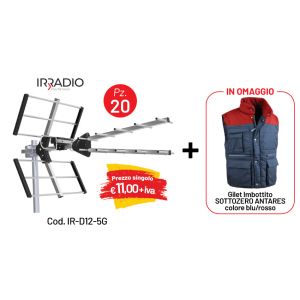 KIT 20 ANTENNE UHF IRRADIO + GILET IMBOTTITO IN OMAGGIO