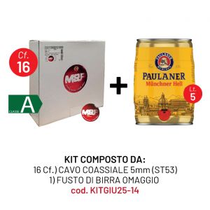 KIT 16 Cf. CAVO COASSIALE (ST53) + 1 FUSTO DI BIRRA OMAGGIO