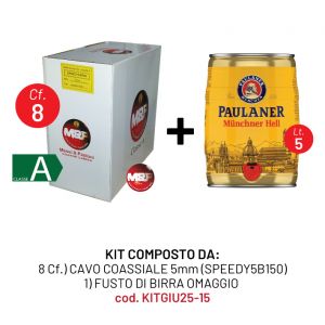 KIT 8 Cf.CAVO COASS. (SPEEDY5B150)+1 FUSTO DI BIRRA OMAGGIO