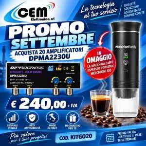 KIT 20 AMPLIFICATORI + MACCHINA CAFFE PORTATILE OMAGGIO