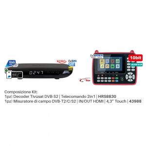 KIT DECODER TIVùSAT XORO (S.CARD INCLUSA)+MIS.DI CAMPO 43988