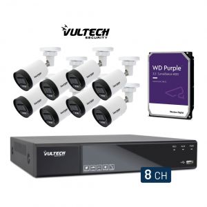 KIT NVR POE 8 CANALI + 8 TELECAMERE 5MP + HDD