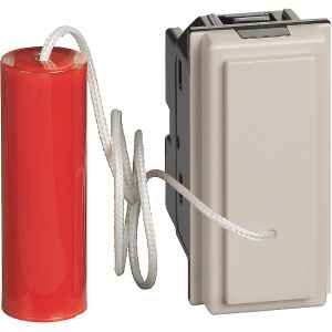 L.NOW - PULSANTE 1P 10A A TIRANTE SABBIA