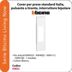 L.NOW-COV. PRESA ITA 10/16A 1M BIANCO