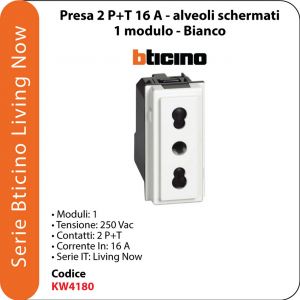 L.NOW-PRESA SP+T 10/16A 250VAC BIPAS.