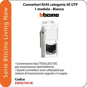 BTNET-L.NOW RJ45 TOOLLESS UTP CAT5E bianco