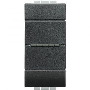 LL - PULSANTE AX 1P NO 10A 1M - ANTRACITE