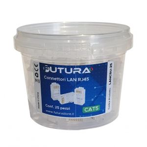 CONNETTORI A CRIMPARE CAT5 UTP CF. 25PZ
