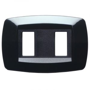 PLACCA MODI' 2POSTI NERO