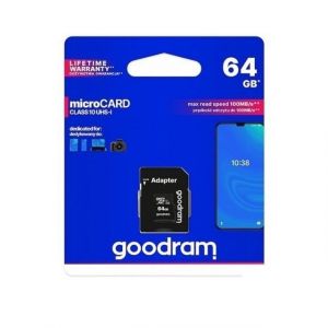 microSD GoodRAM 64GB class 10 UHS I + adpter, ret.