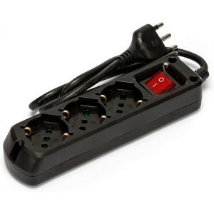 MULTIPRESA 3 POSTI SCHUKO - NERA