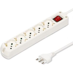 MULTIPRESA 5 POSTI SCHUKO - BIANCA