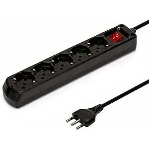 MULTIPRESA 5 POSTI SCHUKO - NERA