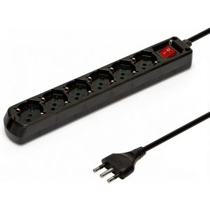 MULTIPRESA 6 POSTI SCHUKO - NERA