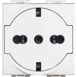 LL - PRESA STD TED/ITA FLAT BIANCO