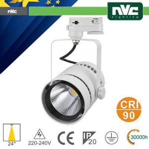 PROIETTORE A BINARIO TRIFASE 35W 4000K 2100LM 24° CRI+90