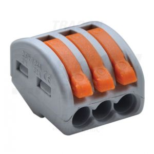MORSETTO MULTIPLO SENZA VITI 0.75-4MM2 32A 400VAC 3P