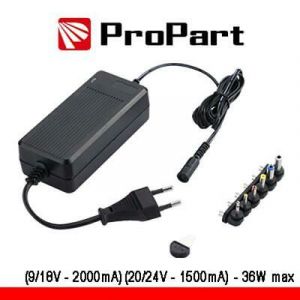 Alimentatore Universale Multi 9-24V 2000-1500mA 36W