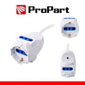 PROLUNGA LINEARE CON MULTIPRESA VOLANTE 3 POSTI SPINA 2P+T