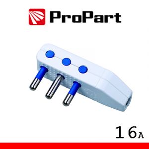 SPINA 16A 2P+T USCITA CAVO 90° POLYBAG