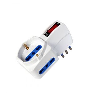 ADATT.3POS bipas/schuko spina 10A SALVASP.-INT