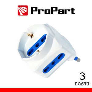 ADATTATORE 3 POSTI BIPASSO/SCHUKO SPINA 16A SALVASPAZIO