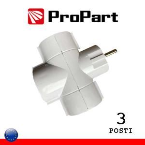 ADATTATORE 3 POSTI SCHUKO SPINA SCHUKO 16A