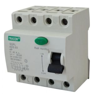 INTERRUTTORE DIFFERENZIALE 4P 40A, 300mA, 4,5 kA, 4P
