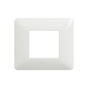 PLACCA COPRINTERRUTTORI 2 MODULI BIANCO
