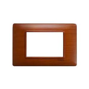 PLACCA COPRINTERRUTTORI 3 MODULI CILIEGIO