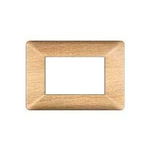 PLACCA COPRINTERRUTTORI 3 MODULI FRASSINO