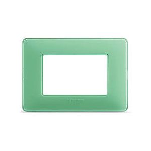 PLACCA COPRINTERRUTTORI 3 MODULI PRATO VERDE